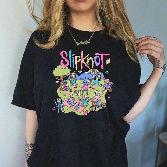 Slipknot Classic T-Shirt Retro Metal Band Tee Unisex Rock Shirt Heavy Metal Fan - Picture 3 of 7